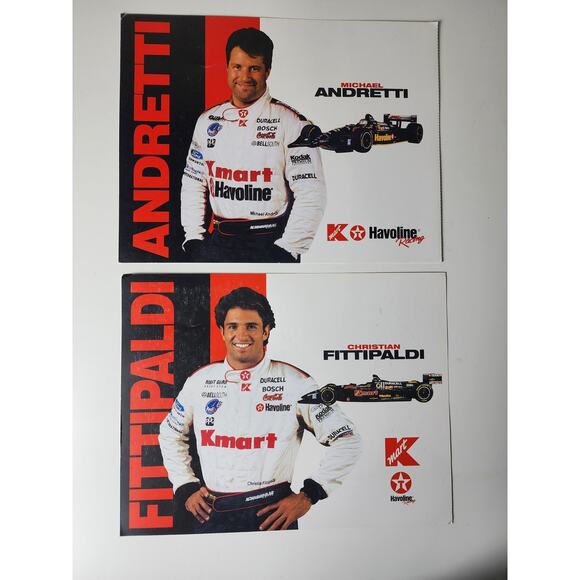 Christian Fittipaldi + Michael Andretti Collector Advertising Card - set of 2 - Picture 8 of 8